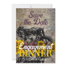 Rustic Bohemian Sunflower Motorbike Dinner Party