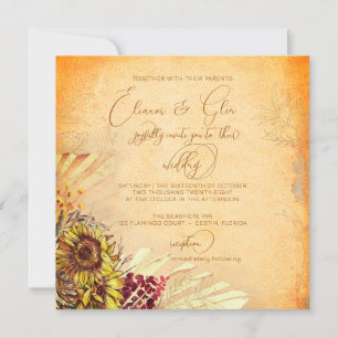 Rustic Bohemian Sunflower Wedding