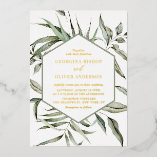Rustic Bohemian Watercolor Greenery Frame Wedding
