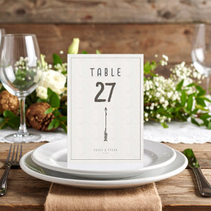 Rustic Boho Arrow Wedding Table Number ID1109