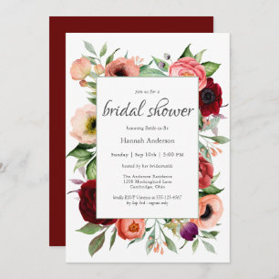 Rustic Boho Botanical Charm Bridal Shower Invitation