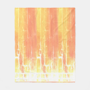 Rustic Boho Casual Summer Yellow Peach Pattern Fleece Blanket