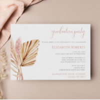 Rustic Boho Chic Floral Pampas Grass Graduation