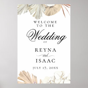 Rustic Boho-Chic Wedding Welcome Poster