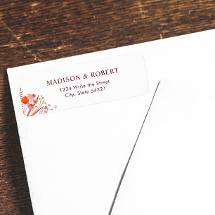 Rustic Boho Chic Wildflower Wedding Return Address