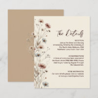 Rustic Boho Chic Wildflowers Wedding Details