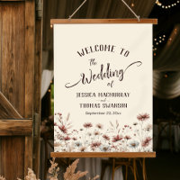 Rustic Boho Chic Wildflowers Wedding Welcome