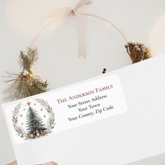 Rustic Boho Christmas Tree Wreath Ornaments Name (Creator Uploaded)