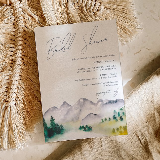 Rustic boho Colorado mountain bridal shower Invitation (Rustic boho Colorado mountain bridal shower Invitation)