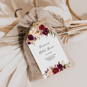 Rustic Boho Colourful Floral Bridal Shower Gift Tags