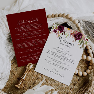 Rustic Boho Colourful Floral Wedding Welcome Lette