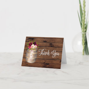 Rustic Boho Country Farmhouse Thank You Card