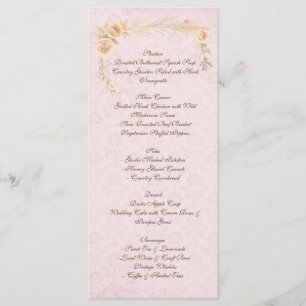 Rustic Boho Country Wedding  Menu