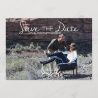 Rustic & Boho | Deer Antler | Save The Date Photo