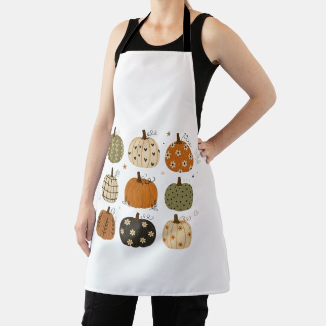 Rustic Boho Fall Pumpkins Apron (Insitu)