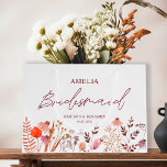 Rustic Boho Fall Wildflowers Bridesmaid Wedding Large Gift Bag<br><div class="desc">Looking for a bridesmaid gift bag? Look at our Rustic Boho Fall Wildflowers Bridesmaid Wedding Large Gift Bag — perfect for a romantic outdoor wedding or cosy cottage farmhouse event. Featuring beautiful digital gold effect on the frame, watercolor fall wildflowers, soft greenery, and a colourful pastel boho chic floral design,...</div>