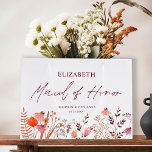 Rustic Boho Fall Wildflowers Maid of Honour Weddin Large Gift Bag<br><div class="desc">Looking for maid of honour gift bag? Look at our Rustic Boho Fall Wildflowers Maid of Honour Wedding Large Gift Bag — perfect for a romantic outdoor wedding or cosy cottage farmhouse event. Featuring beautiful digital gold effect on the frame, watercolor fall wildflowers, soft greenery, and a colourful pastel boho...</div>