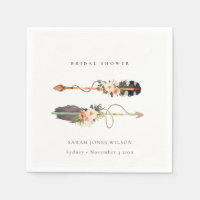 Rustic Boho Feather Floral Arrow Bridal Shower