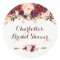 Rustic Boho Floral Bridal Shower Favour Sticker Ta