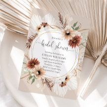 Rustic Boho Floral Frame Bridal Shower