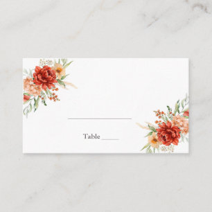 Rustic Boho Floral Wedding Place Card
