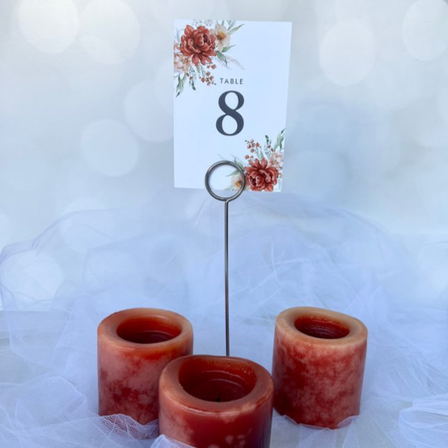 Rustic Boho Floral Wedding Table Number (Creator Uploaded)