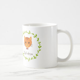Rustic Boho Forest Cats Wedding Invitation Coffee Mug