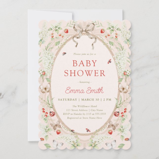 Rustic Boho Gender Neutral Baby Shower Invitation (Front)