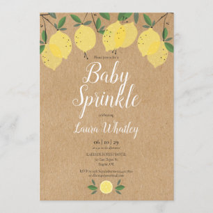 Rustic Boho Lemons Baby Sprinkle Invitation