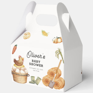 Rustic Boho Locally Grown Farm Chicken Baby Shower Favour Box