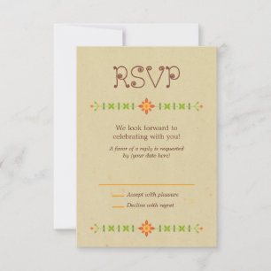 Rustic Boho Lovebird Owl Couple Wedding RSVP Card