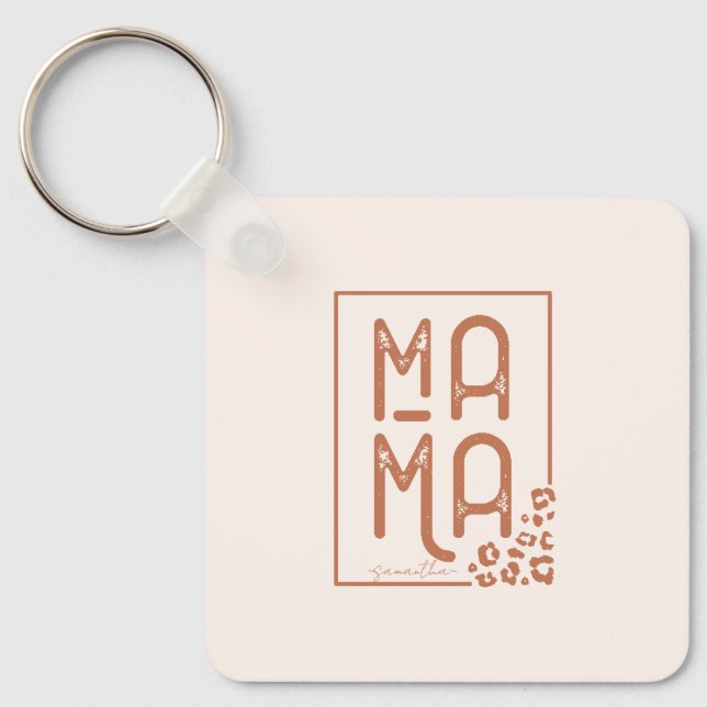 Rustic Boho Mama Key Ring (Front)