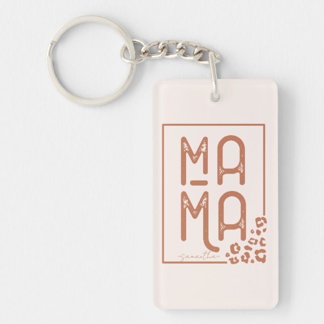 Rustic Boho Mama Key Ring (Front)