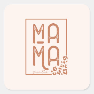 Rustic Boho Mama Square Sticker