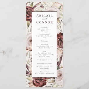 Rustic Boho Marsala Cream Floral Programme