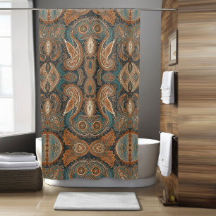 Rustic Boho Native Pattern Shower Curtain