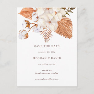 Rustic Boho Pampas Grass Desert Save The Date Announcement Postcard