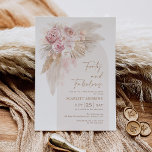 Rustic Boho Pampas Grass Flower 40th Birthday Invitation<br><div class="desc">These pampas grass and botanical blush floral invites are the perfect touch to your boho-themed 40th birthday. Personalise the invite with your details and if you want to further re-arrange the style and placement of the text,  please press the "Click to customise further" button.</div>