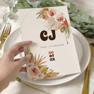 Rustic Boho Pampas Grass Wedding Save The Date