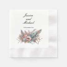 Rustic Boho Silver & Pink Floral Wedding