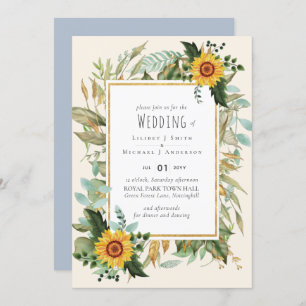 Rustic BOHO Sunflowers Greenery Wedding