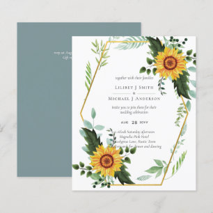 Rustic BOHO Sunflowers Greenery Wedding