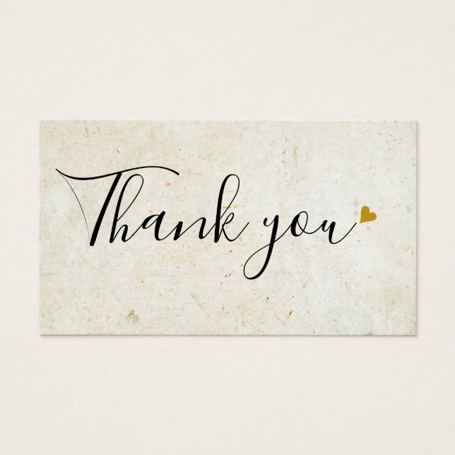 Rustic Boho Thank You Shopping Discount Card (Front)