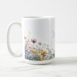 Rustic Boho Watercolor Wildflowers Coffee Mug<br><div class="desc">Boho Watercolor Wildflowers (Add Name)  is perfect for any Bridesmaid gift,  Mother of the Groom or Bride ,  Mother's Day or Birthday occasion. Design created  by WhimsicalArtwork™ This is also part of a complete wedding suite offered by theBarefootBride™.</div>
