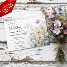 Rustic Boho Watercolor Wildflowers