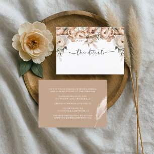 Rustic Boho Wedding Details Enclosure Card