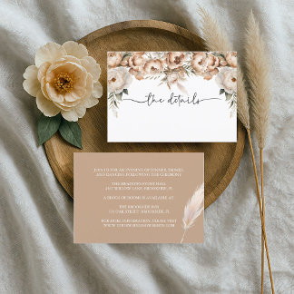 Rustic Boho Wedding Details Enclosure Card