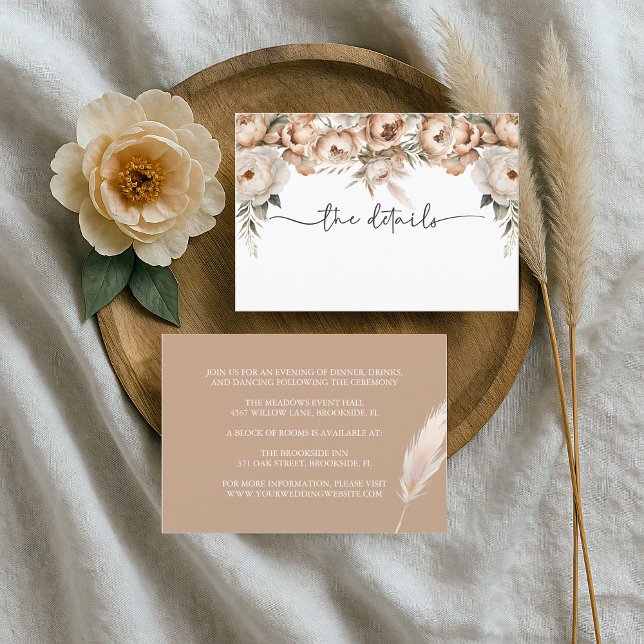 Rustic Boho Wedding Details Enclosure Card (Creator Uploaded)