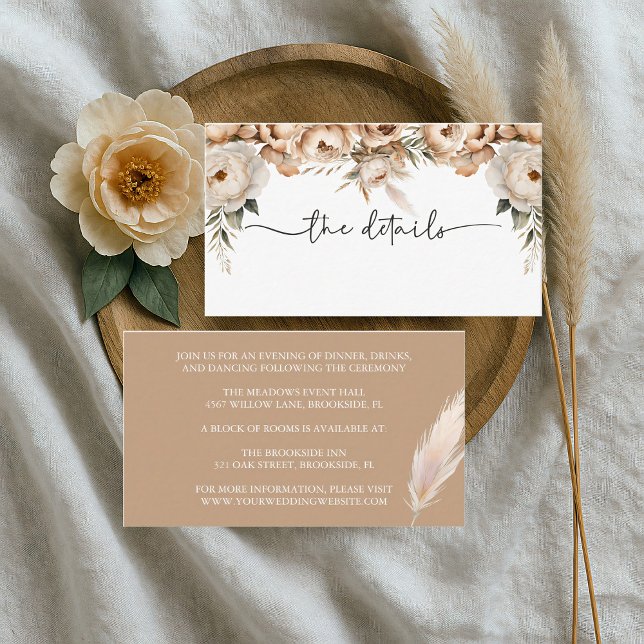 Rustic Boho Wedding Details Enclosure Card (Creator Uploaded)