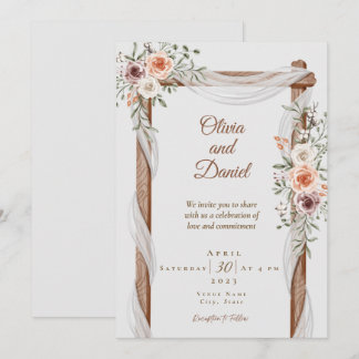 Rustic Boho Wedding Invitation